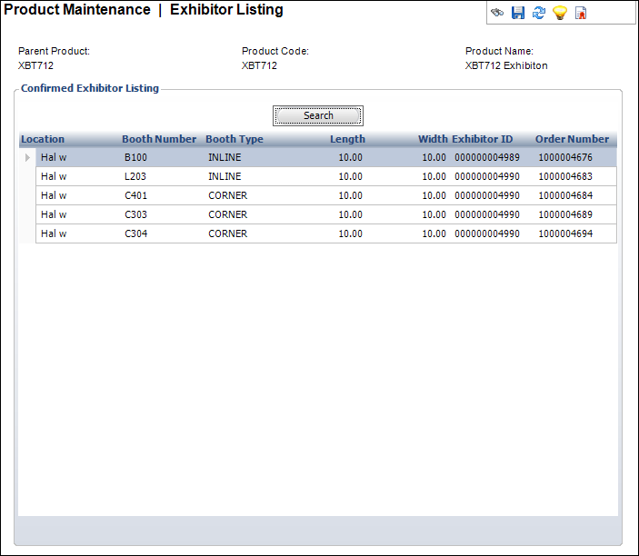 Viewing Exhibitor Listings