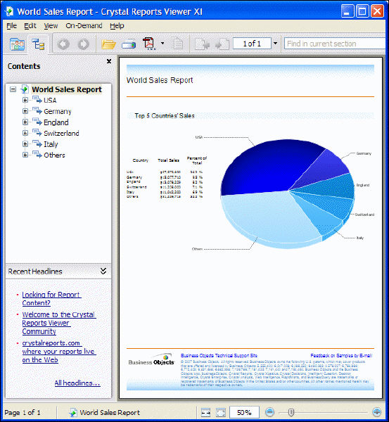 Crystal Reports Viewer