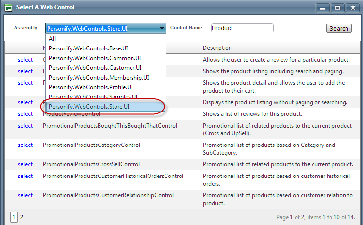 Configuring the Web Settings for the Order Summary Control